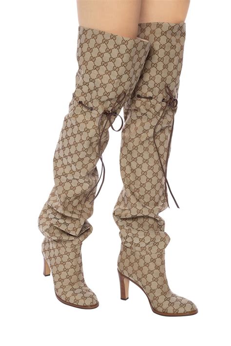 fake gucci thigh high boots|gucci boots women thigh high.